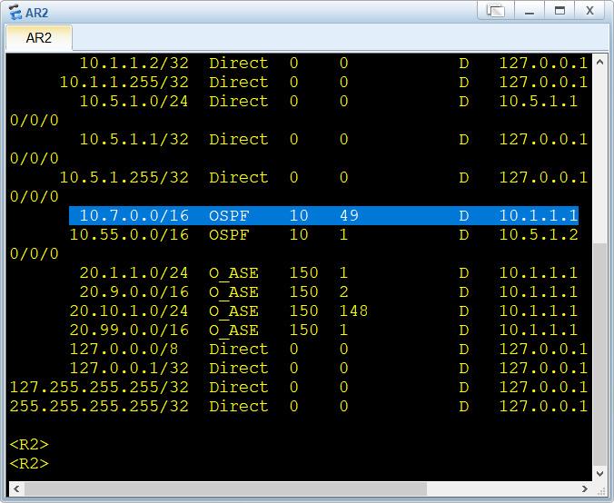 OSPF引入，汇总，过滤，路由策略综合实验